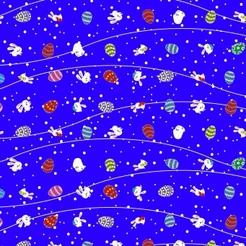 100 SACOS EXPRESS P/OVO DE PÁSCOA COELHOS AZUL OVO PÁSCOA 100G A 150G - 24X24 CM INOVE
