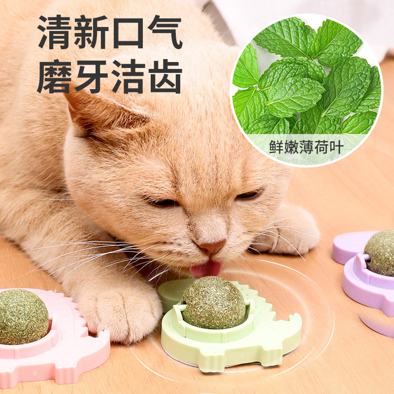 Catnip: Brinquedo de Bola para Gato com Petisco de Menta - Divirta-se e Proporcione Lazer ao Seu Felino com Este Item Irresistível do Pet Shop