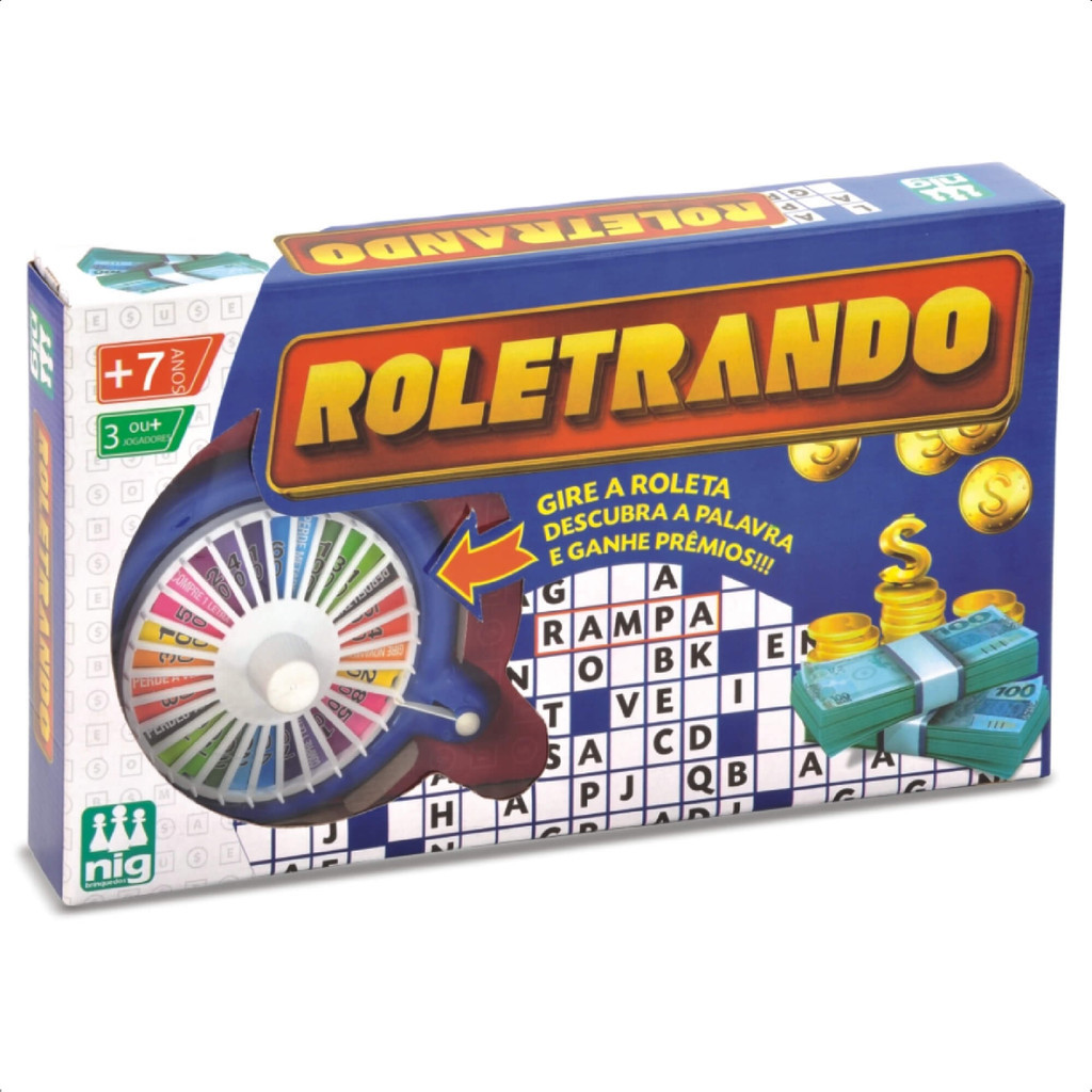 Jogo Roletrando Infantil Raciocínio Lógico Estratégia 20 Bases Plásticas +7 Anos Nig Brinquedos- 1620 - Mom & Baby
