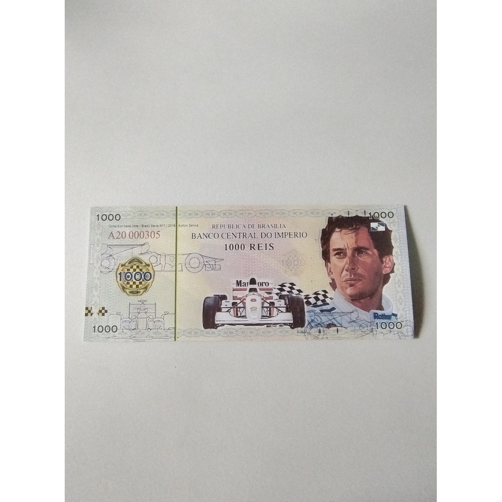 Linda Cédula Fantasia Do Ayrton Senna Valor 1000 Reis