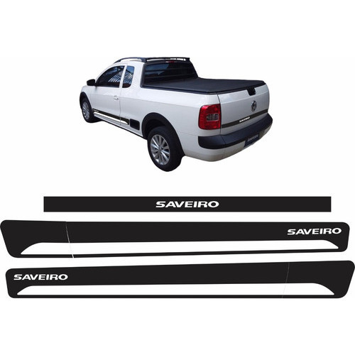 Kit Adesivo Faixas Laterais E Traseiras Saveiro G5 G6 Preto em Oferta na Shopee