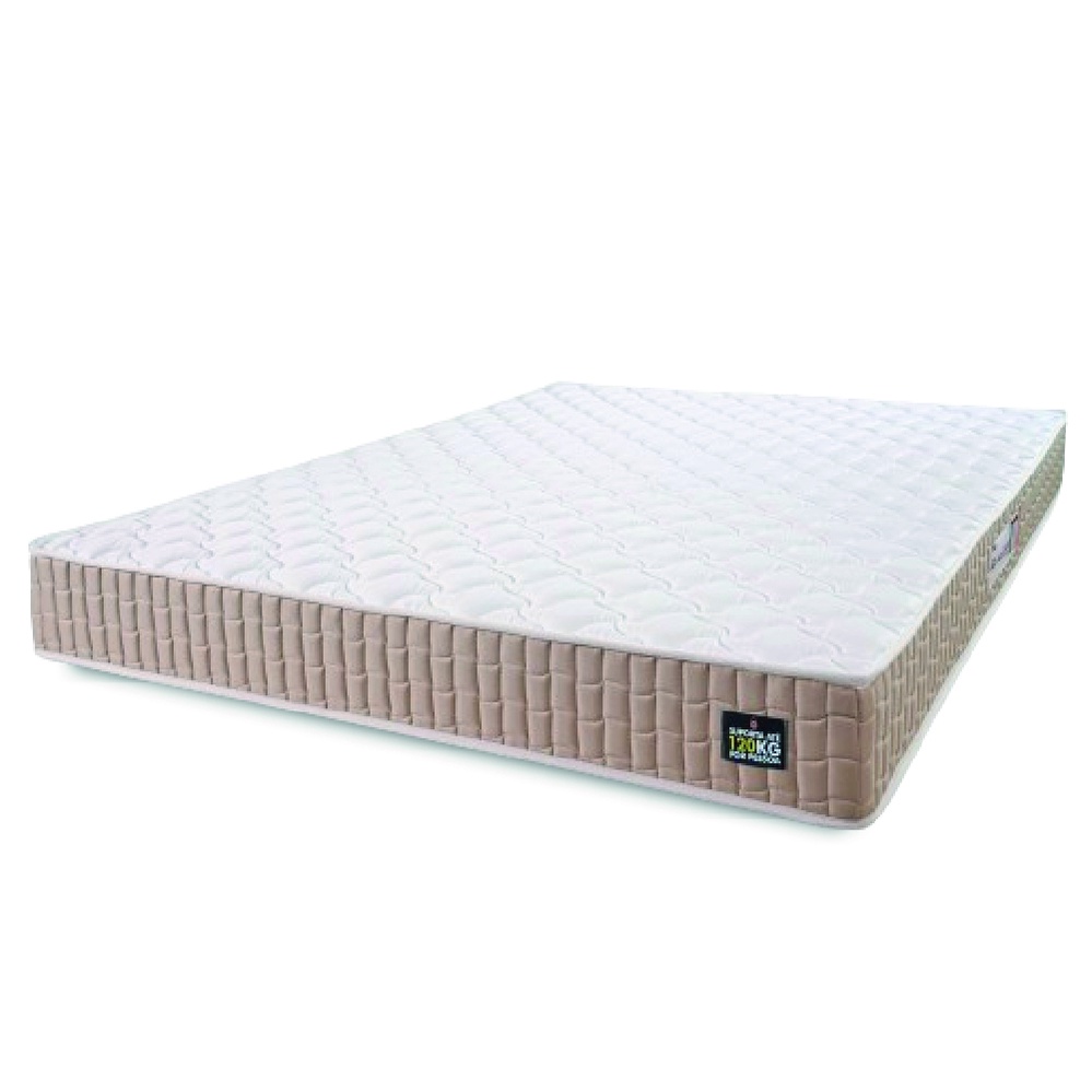 Colchão Casal Espuma D33 New Millenium 138x188x19cm Branco/Bege Hellen - Suporta até 120kg por Pessoa em Oferta na Shopee