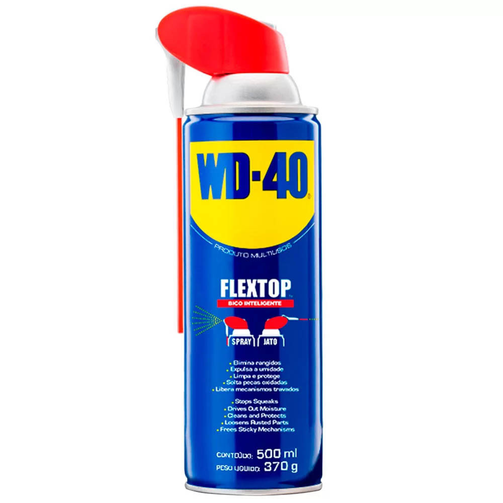 Lubrificante Multiusos WD-40 Spray com Aplicador Flextop 500ml