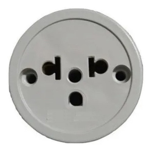 TOMADA EXTERNA REDONDA 2P 10A - 127/220V BRANCA AKIO UTILIDADES