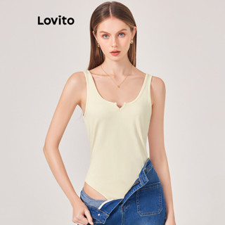 Lovito Casual Body Feminino Liso Assimétrico Básico com Fenda Frontal L71ED069 (Cáqui/Preto/Damasco/Marrom)