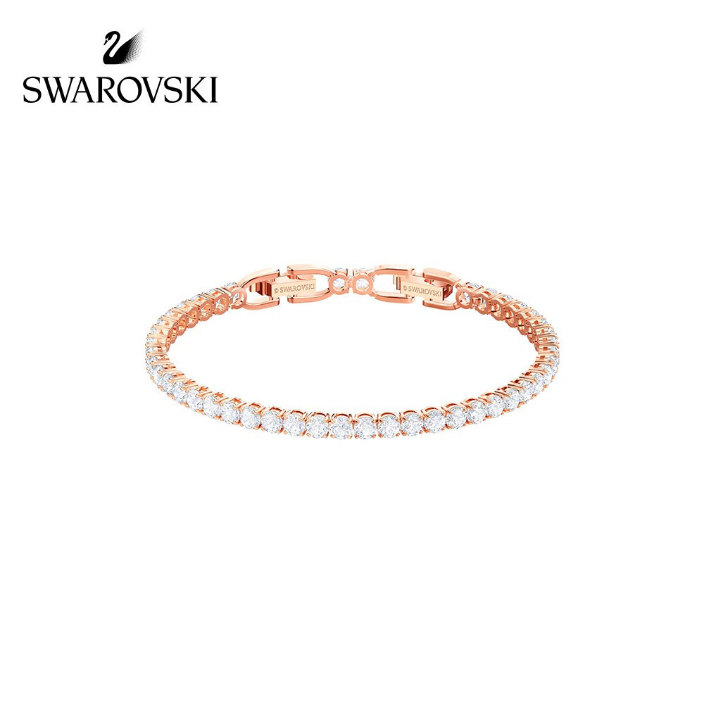 Pulseira Swarovski Tênis DLX Cristal Selvagem Ouro Branco Rosa Joias Masculinas SD111 Presente De Natal