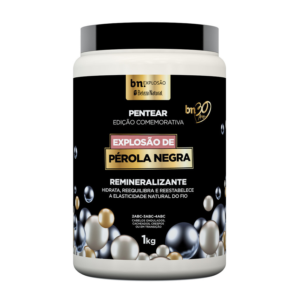 Creme de Pentear para Cachos Explosão de Pérola Negra 1Kg – Beleza Natural bn.Cachos - Beauty