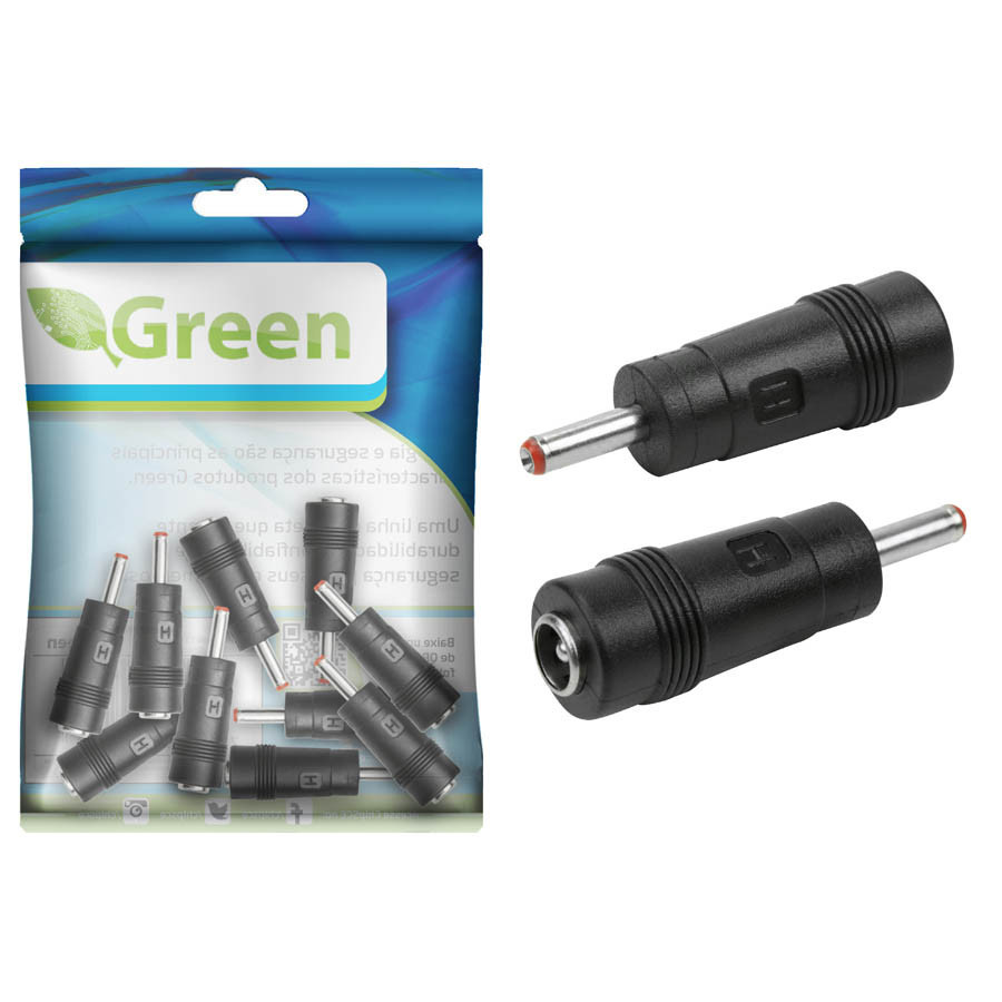 10x Adaptador P4 2.1x5.5mm Fêmea Para 1.35x3.5mm Macho