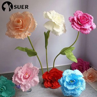 SUEBR Simulação De Flores De Rosa , 80cm Artificiais De Espuma De PE , Fundo Gigante De Peônia Falsas Ramo Estrada em Oferta na Shopee