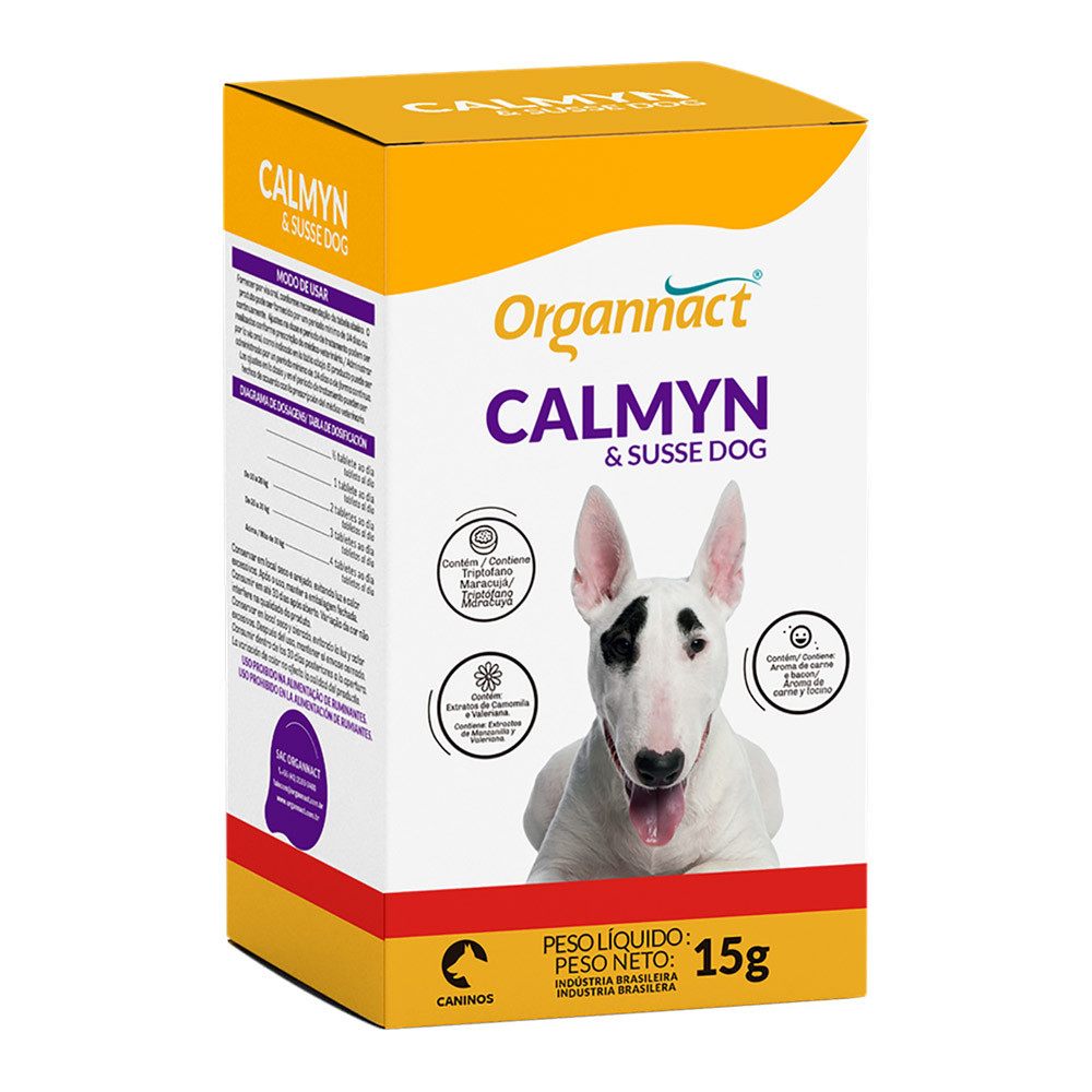 Suplemento Calmyn Susse Dog para Cães Organnac Tabletes 15g em Oferta na Shopee
