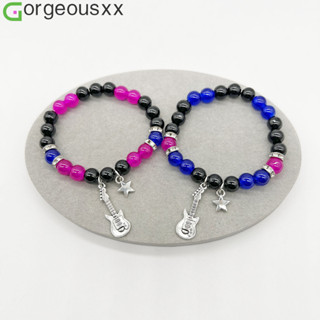 2pcs/set Vintage Couple Beads Pulseiras De TV Correspondência De Meninas Guitarra Música Amigos Jóias Pulseira Presentes em Oferta na Shopee