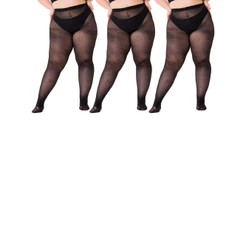 Kit com 3 Meias Calças Fio 40 Opaca Trifil 6101 Plus Size