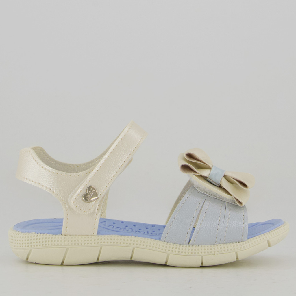 Sandália Klin Tic Tac Off White e Azul