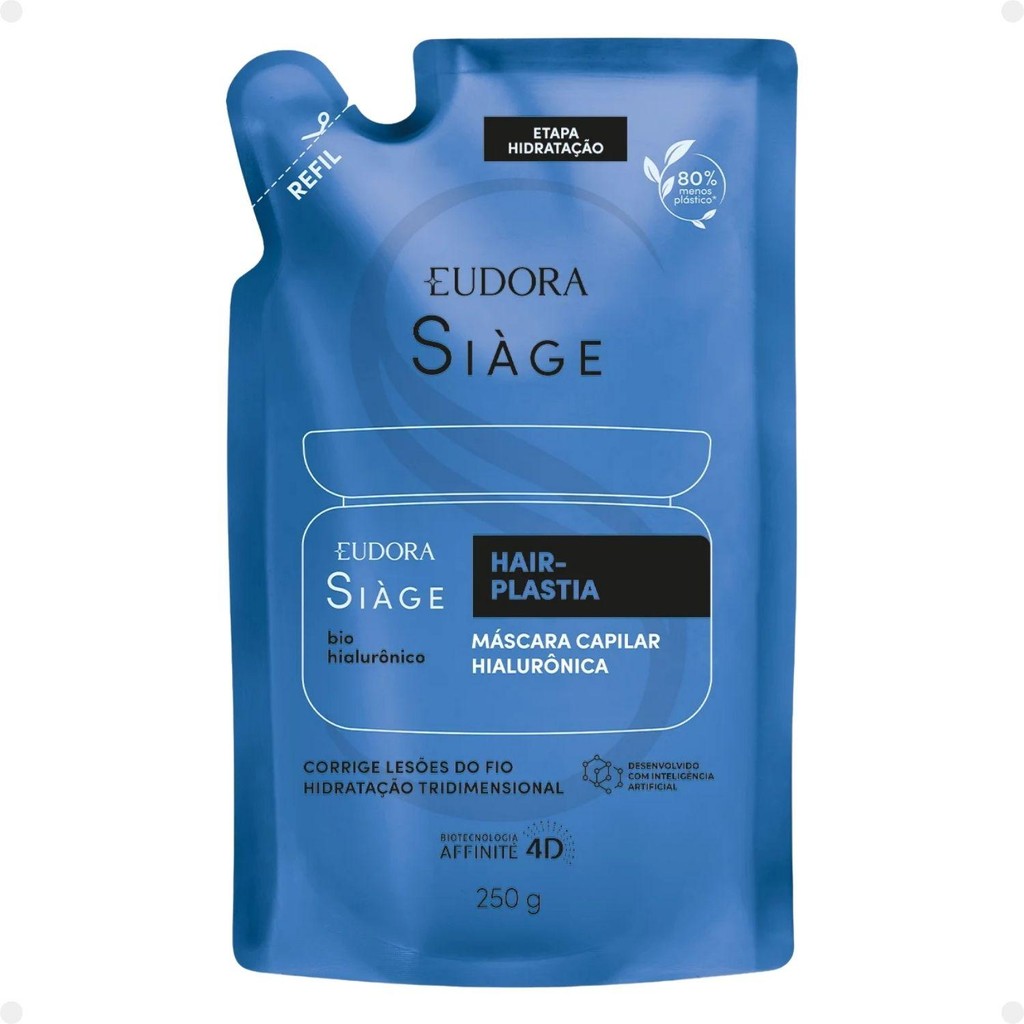 Refil Máscara Hialurônica Siage Eudora Hair-plastia 250g