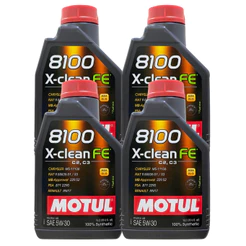 KIT MOTUL 8100 X-CLEAN FE 5W-30 4 LITROS