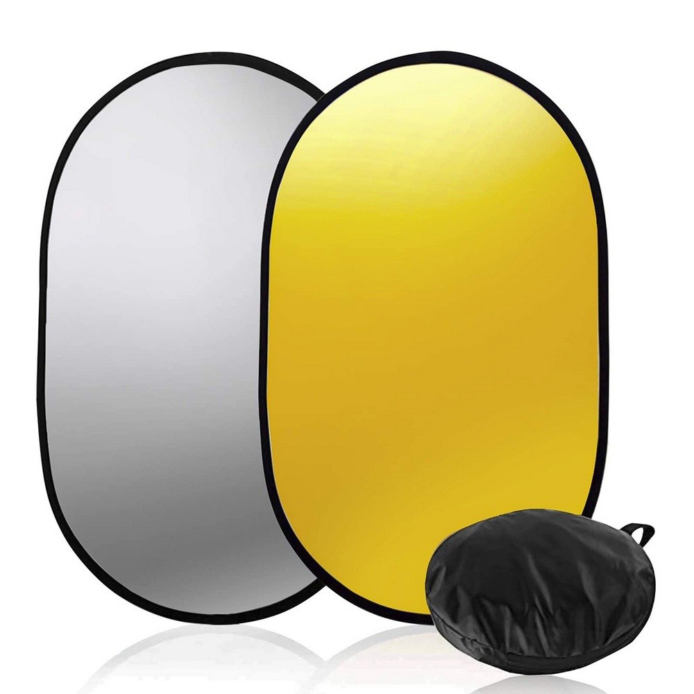 Rebatedor de Luz Fotográfico Oval ou Retangular 2 Em 1 Estúdio Escolher Cor e Tamanho