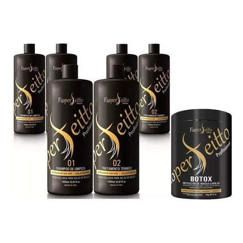 3 Kit Escova Progressiva Fio Perfeitto  +1 Btox