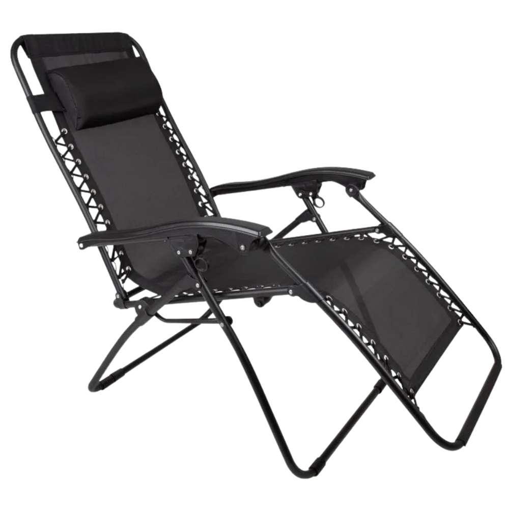 Cadeira Sevilha Reclinável 21 Posições 120Kg Preta MOR - Home & Living