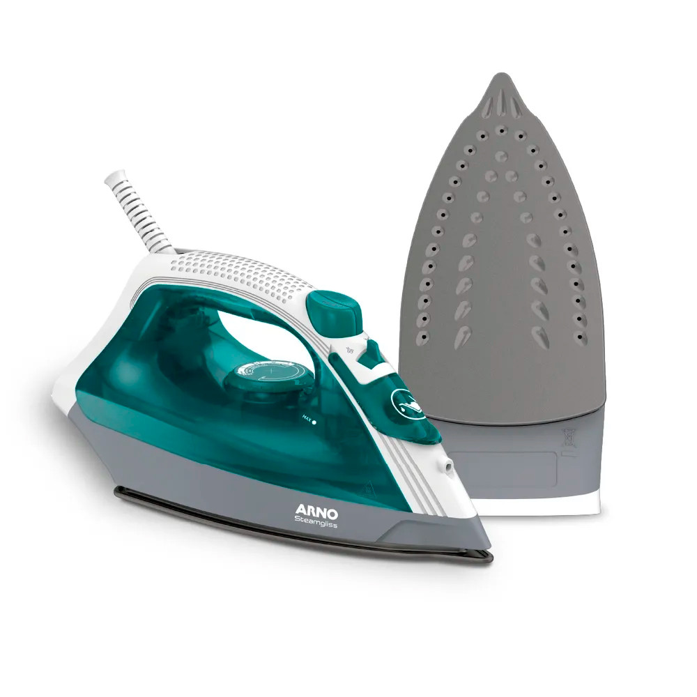 Ferro de Passar a Vapor Arno Steamgliss Ptfe Vd/bc/cz 127v em Oferta na Shopee