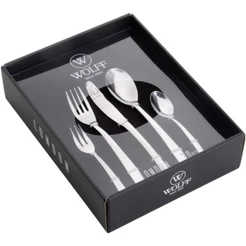 Faqueiro 30 peças de aço inox prateado London Wolff