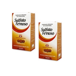 Kit 2 Suplemento Alimentar Sulfato Ferroso 60Cpr Arte Nativa em Oferta na Shopee