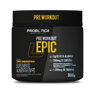 Pré Treino Epic 300g Suplemento Alimentar Pré Workout Linha Epic Probiotica em Oferta na Shopee