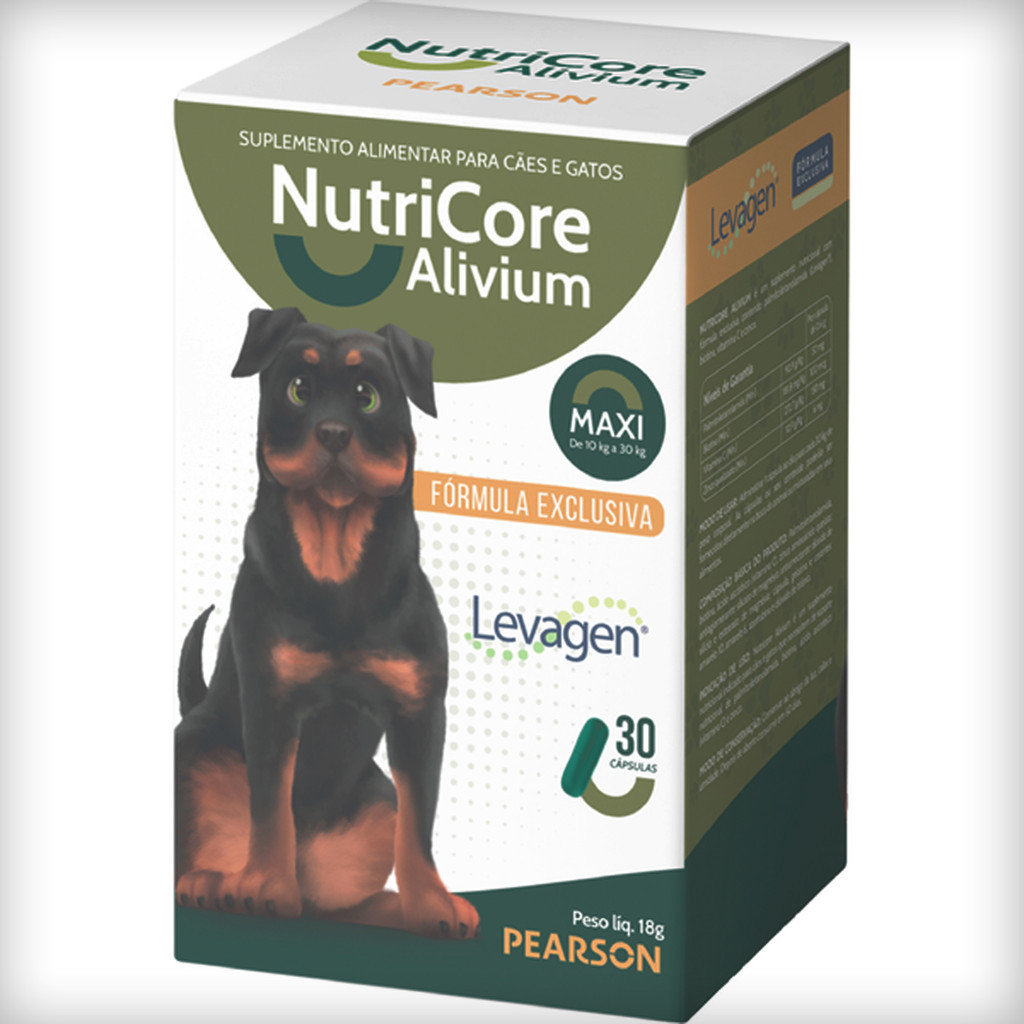 NutriCore Alivium Maxi Suplemento Alimentar - 30 Cápsulas - Pets