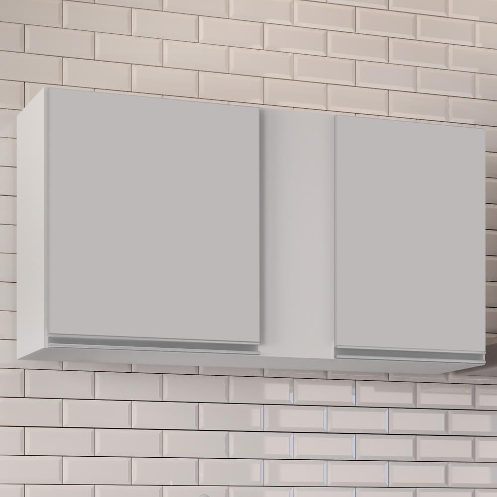 Armário Aéreo 100cm 2 Portas Indiana Branco - Lumil Móveis em Oferta na Shopee