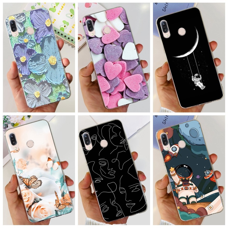 Para Asus Zenfone Max M1 X00PD ZB555KL ZB556KL Carcaça De Astronauta Do Coração Adorável Capa De Silicone Transparente Pára-Choques ZB555KL
