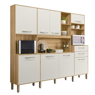 Armario de Cozinha Hortelã com 8 Portas e 2 Gavetas 240 cm em Oferta na Shopee