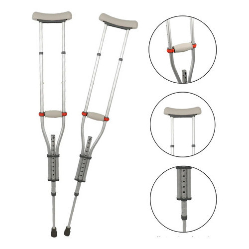 Muleta Axilar De Alumínio Regulável P M G Dellamed 130kg - Par