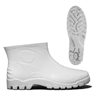 Bota PVC Cano Ext.Curto Soft Branco - Vulcabras Limpeza Pescaria Motoqueiro Pesca Galocha Motoboy Cozinha Antiderrapante