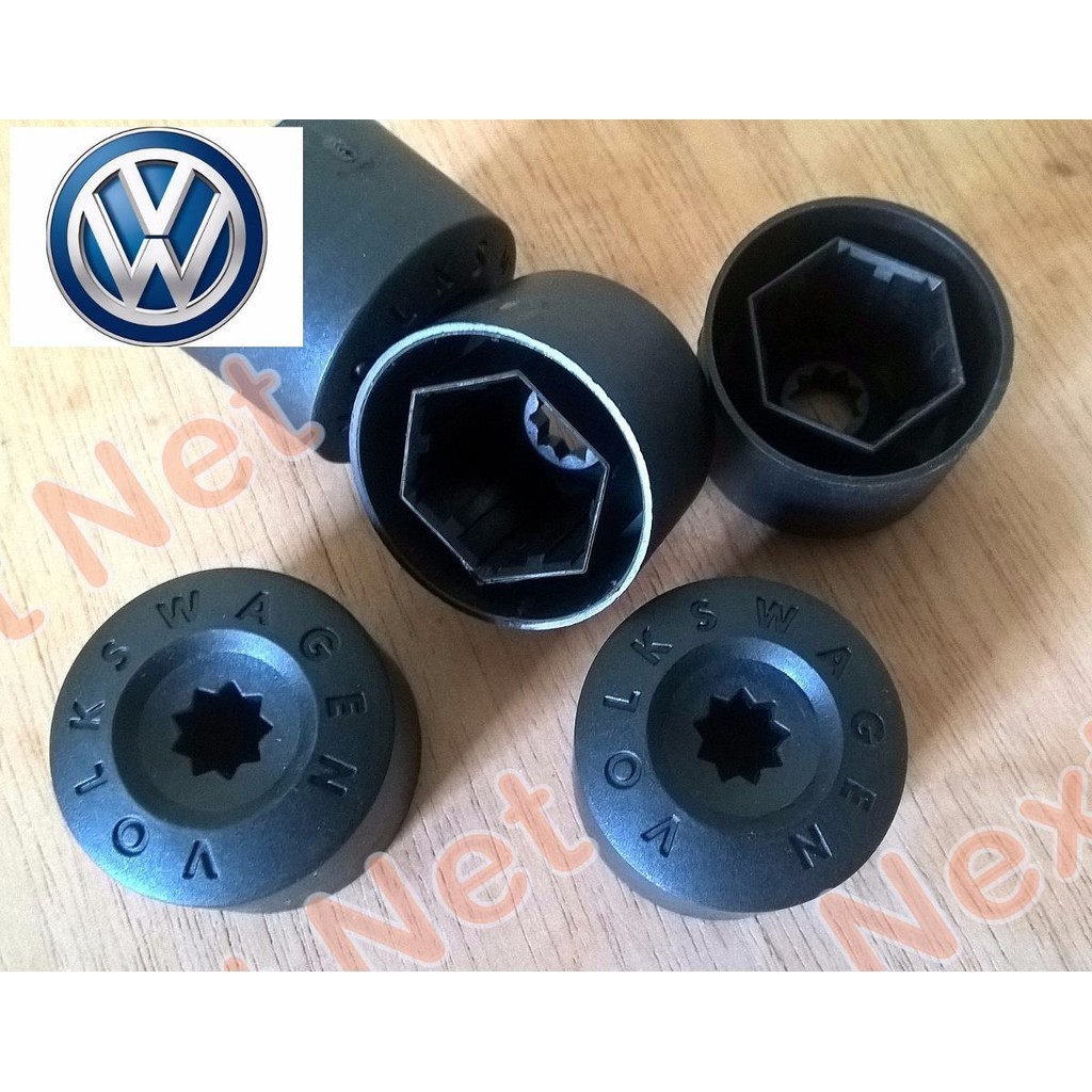 Capa Com Logo Parafuso Volkswagen Fox Polo Golf Bora 20 Peça