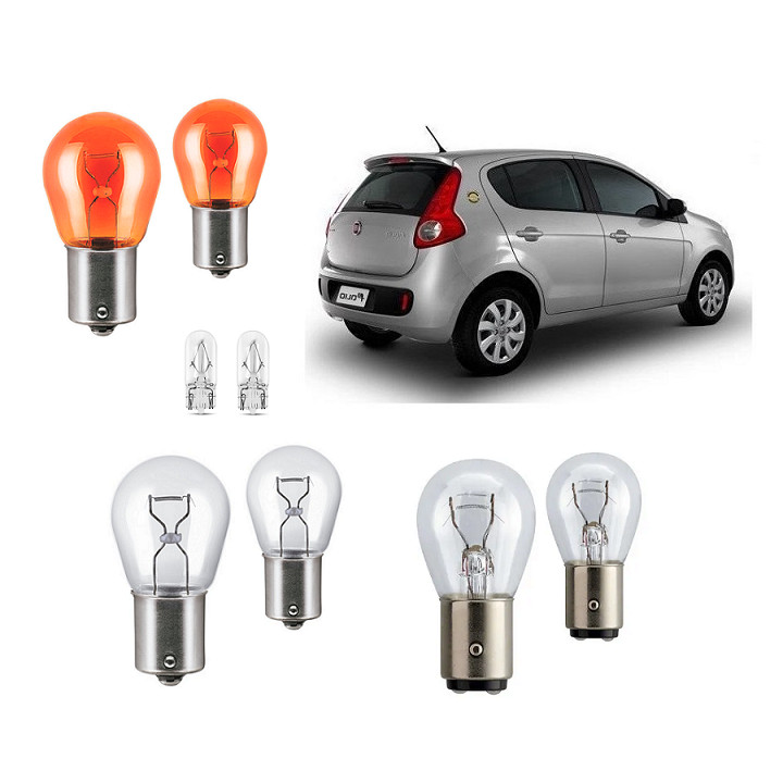 Jogo Lampada Lanterna Traseira Ré Seta Palio 2012 2013 2014 2015 em Oferta na Shopee