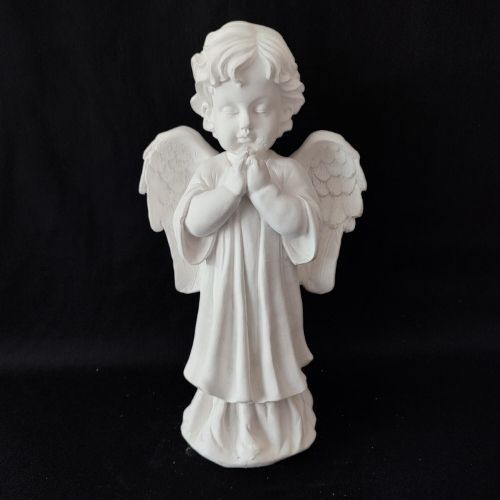 Imagem Anjo Mãos Postas Orando - 32x18x12cm em Gesso para Pintar Gigante
