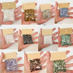 Cascalho de Cristais Pedras Naturais ideais para Orgonite e Artesanato envolvendo energia