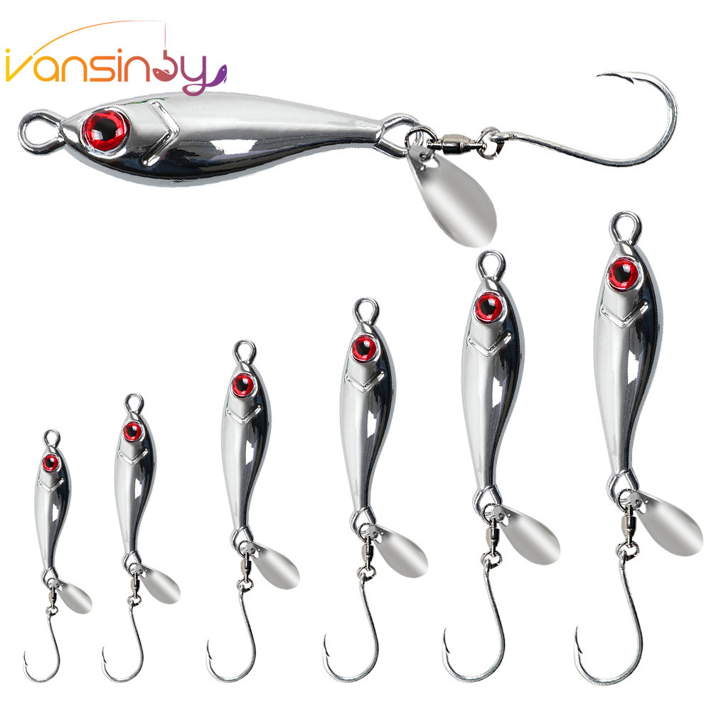 Isca De Pesca Metálica Jig Lure 5g-40g Lantejoulas De Robalo Long Shot Fishing Iscas Colher Dura Artificial Hook Spinner