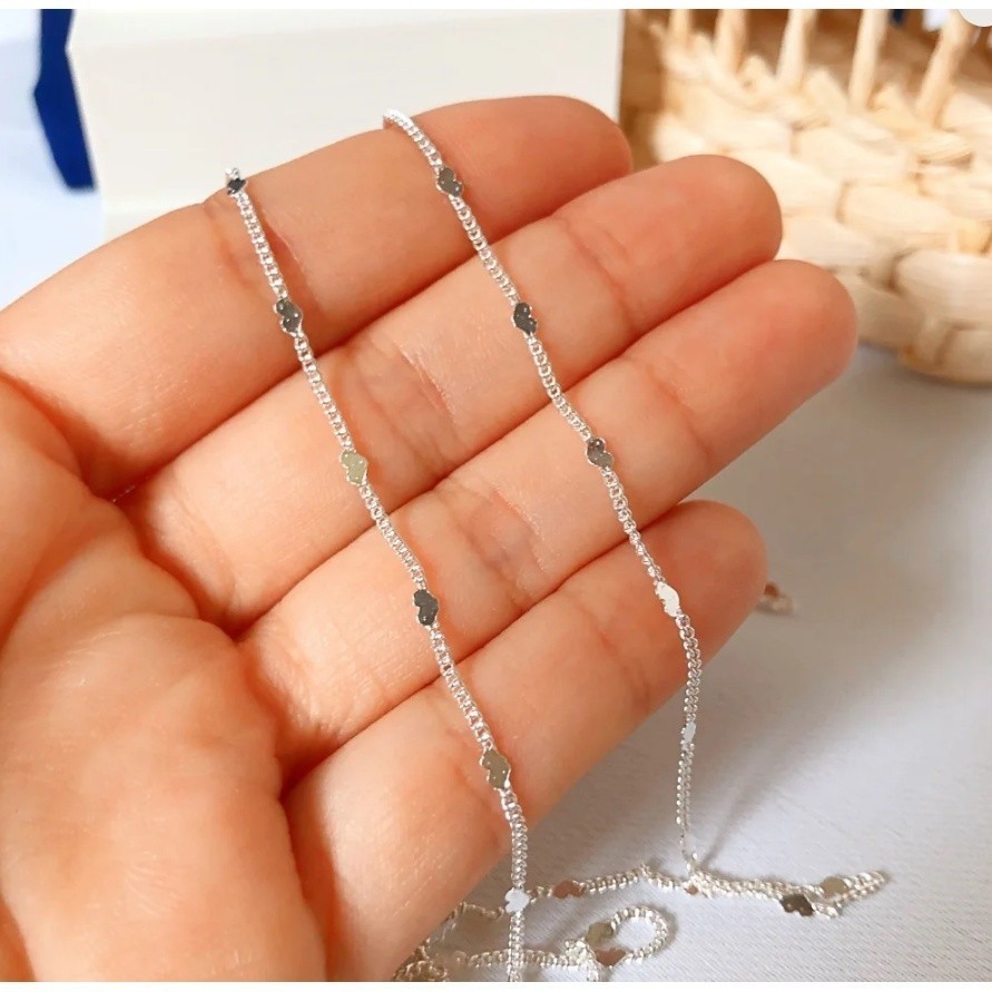 colar Choker feminina folheado banhada a prata 925 a ouro 18K