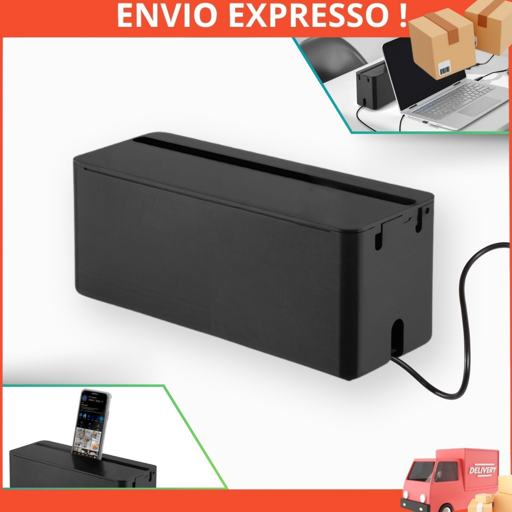 Caixa Para Proteger E Organizar Tomadas Fios Cabos Fontes 30cm em Oferta na Shopee