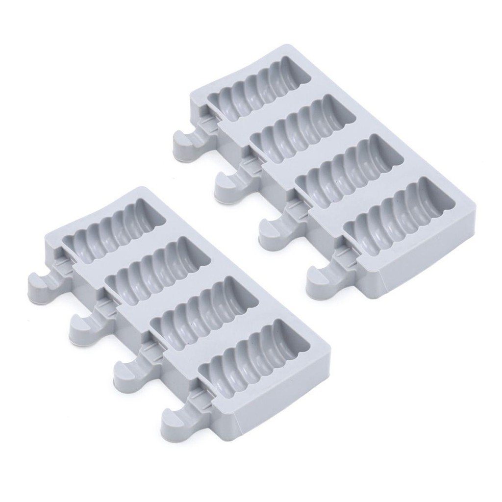 Forma de Silicone com 4 Cavidades para Picolés Cakesicle 37,5ml e 19,5x11,3x2,3cm 2Un Cromus Allonsy em Oferta na Shopee