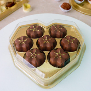 10~40  Caixa Coração Lapidado Dourado C/ 7 Cavidades P/ Bombons 14060 (BWB)// em Oferta na Shopee
