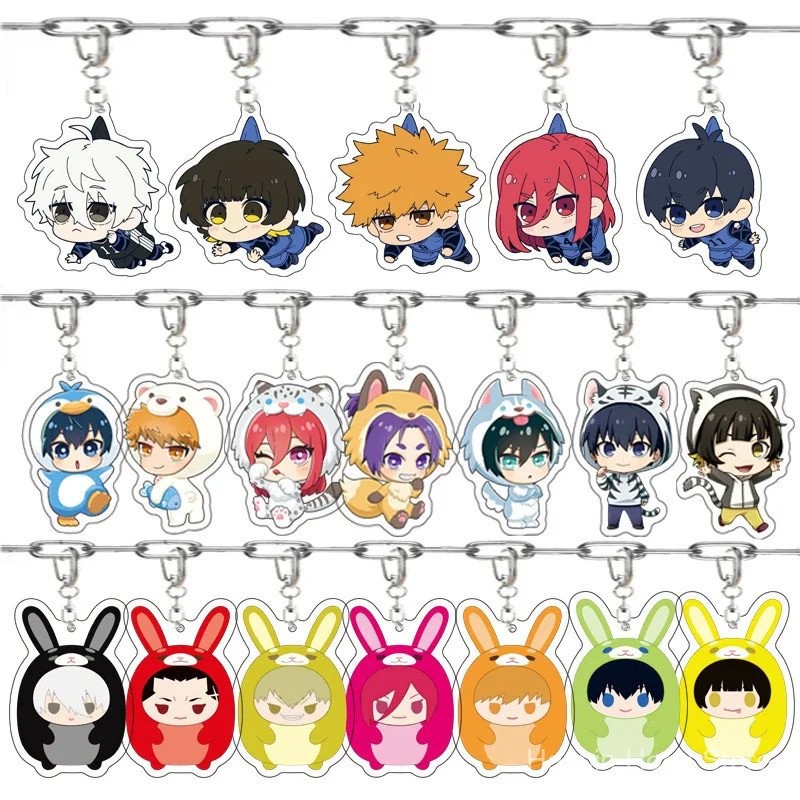 Chaveiro de Acrílico Azul Lock Anime Fofo Isagi Chigiri Bachira Nagi Figura Presentes de Amigos Chaveiro Bolsa Charms Pi em Oferta na Shopee