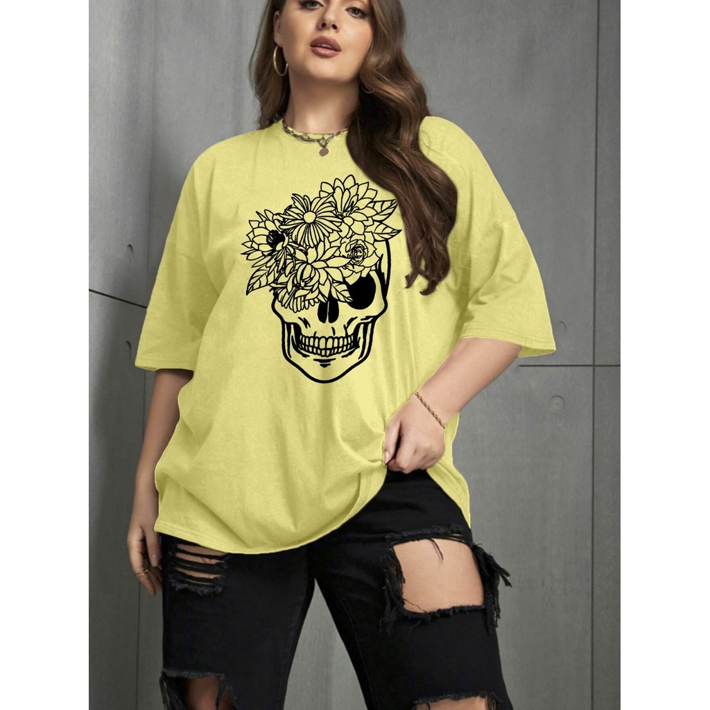 Camiseta Aesthetic Blogueira Feminina Blusa Oversized Streetwear Fashion Plus Size Camisa T Shirt