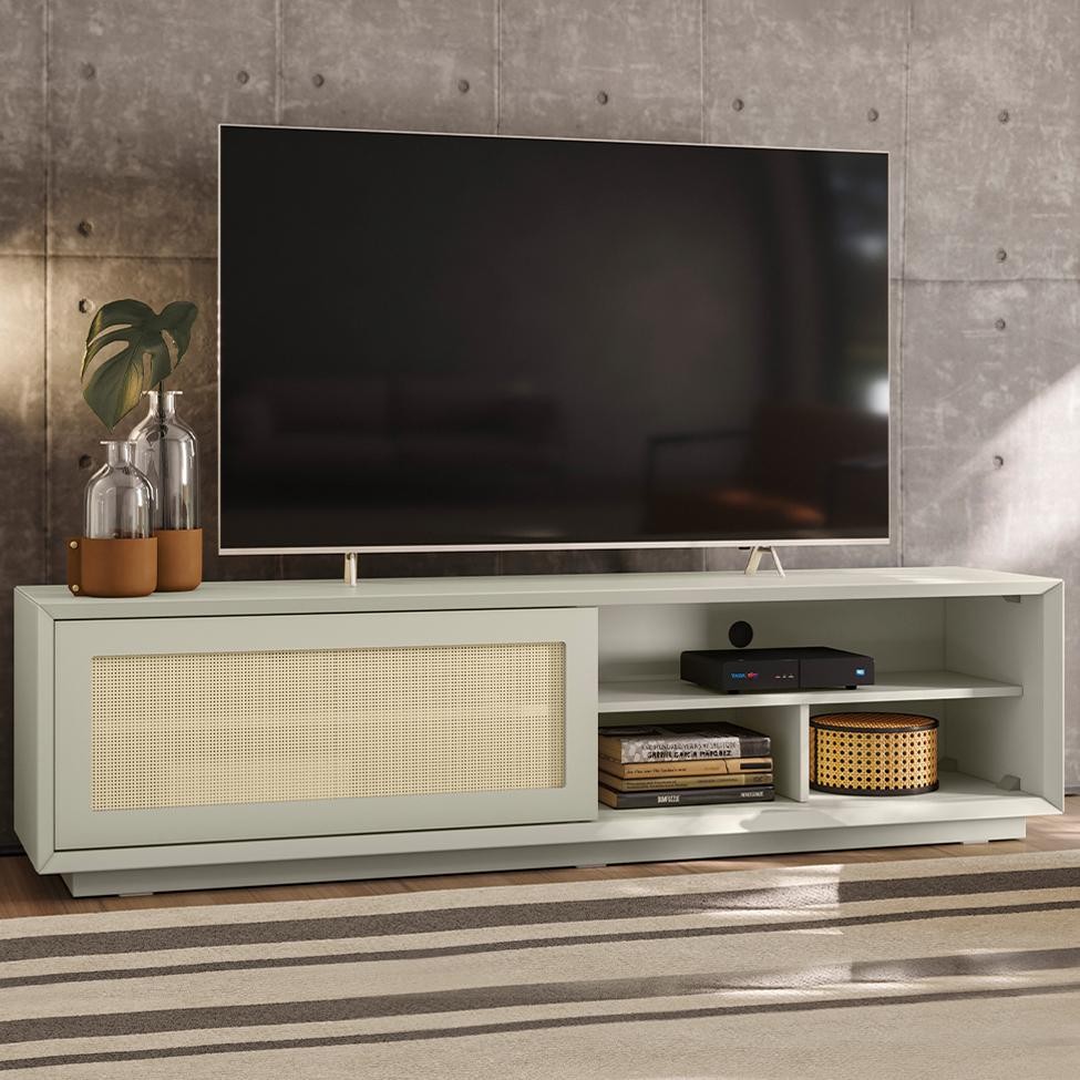 Rack Corumbá com Tela Off White 160 cm em Oferta na Shopee