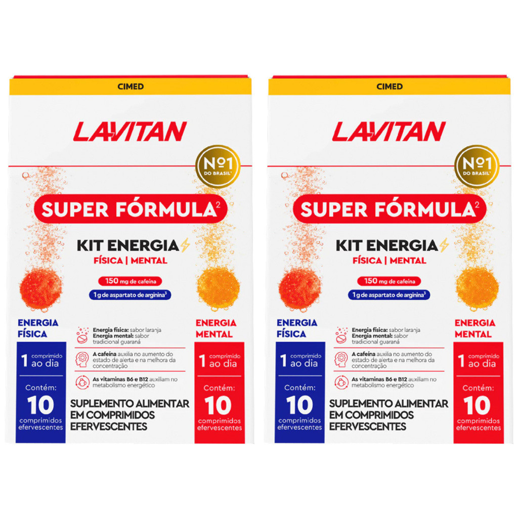 Kit 2 Lavitan Energia Física e Mental Suplemento Multivitamínico Vitamina C Zinco 20cp Cimed em Oferta na Shopee