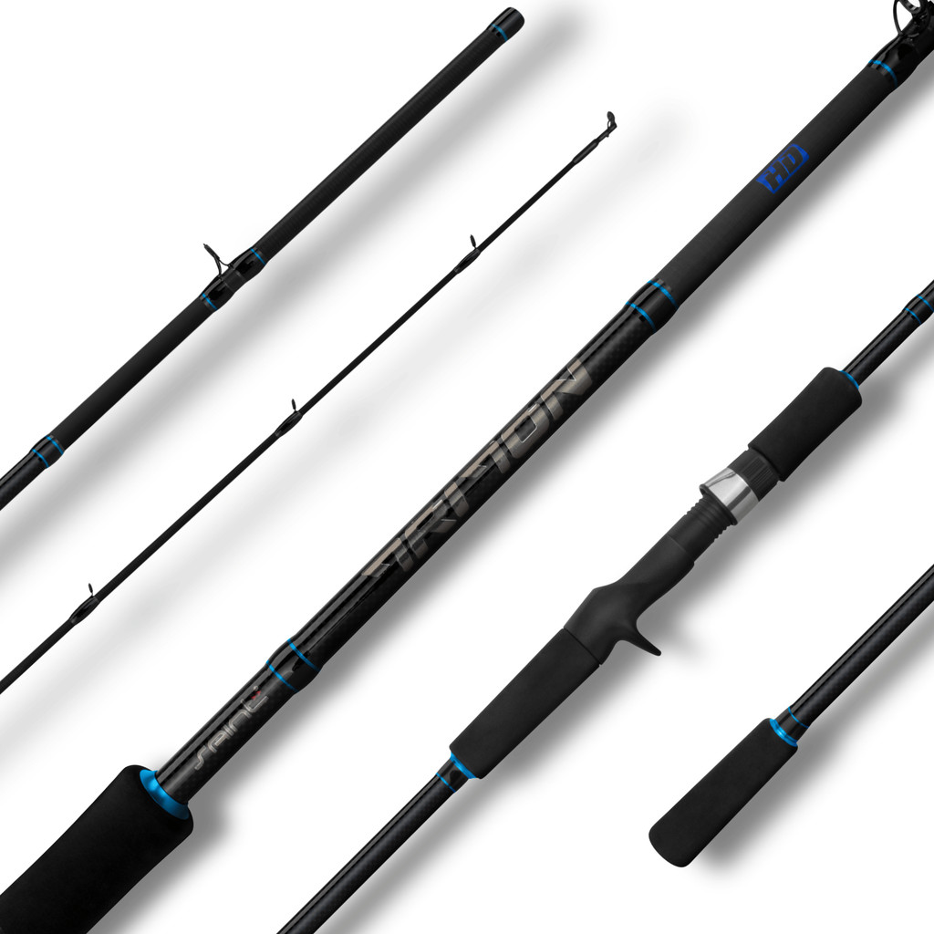 Vara Saint Triton HD 2,40m 2 Partes Para Carretilha Carbono IM6 Vara Para Pesqueiro Ação Rápida
