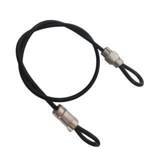 Lacre em Cabo de Aço Revestido PVC Preto 50cm Malas Mochilas e Bagagens Capacete em Oferta na Shopee