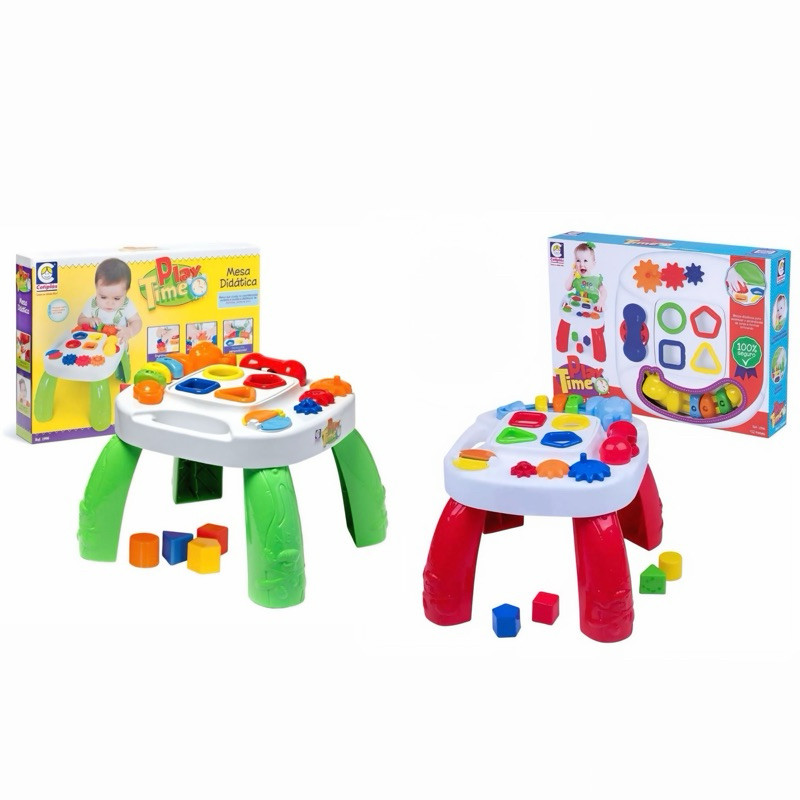 Mesinha Infantil Didática Play Time Mesa De Atividades Cotiplas Escolha A Cor Envio imediato