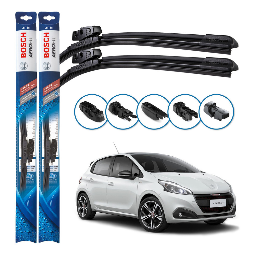 Par de Palhetas Limpador Parabrisa Multiclip Original Bosch Peugeot 208 2013 A 2018 em Oferta na Shopee