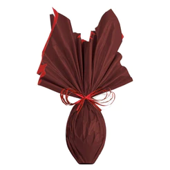 Folha para Ovos de Páscoa Double Face Acetinado Vermelho Marrom 69x89cm - 25 unidades - Cromus - Rizzo Distribuidora